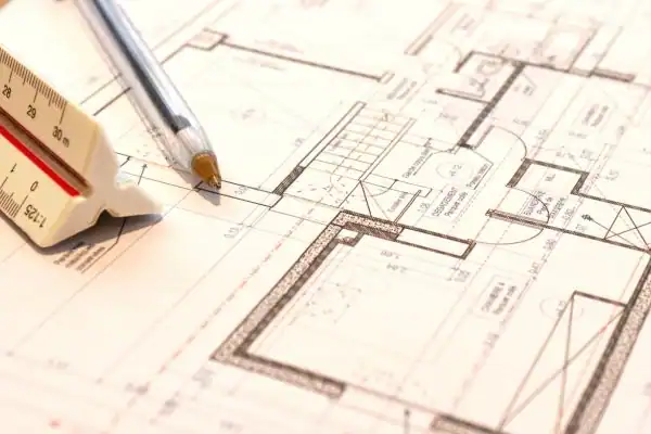 Image of architect Reading drawings
